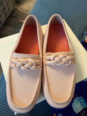 Rothy’s Light Pink Braid Driver Loafers